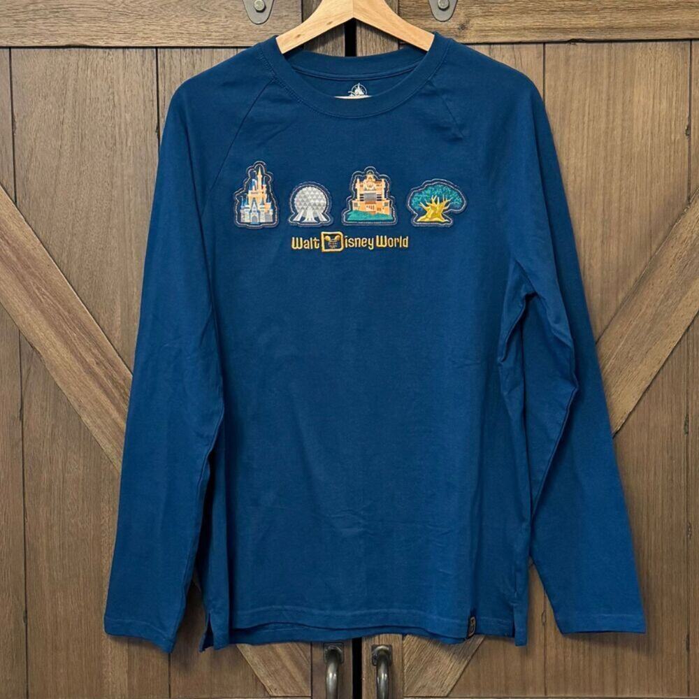 NEW Walt Disney World Park Icons Long Sleeve T-Shirt sz Small Disney Parks Merch